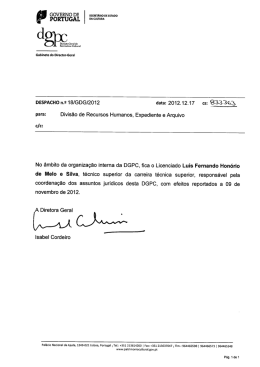 Despacho - Dr. Lu&iacute;s Melo e Silva