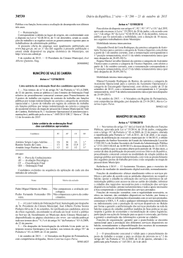 Di&aacute;rio da Rep&uacute;blica - C&acirc;mara Municipal de Valongo