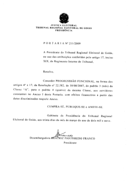 JUSTIÇA ELEITORAL › TRIBUNAL REGIONAL aLEITORAL DE