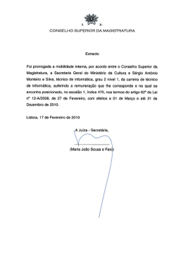 Prorrogação de Mobilidade Interna