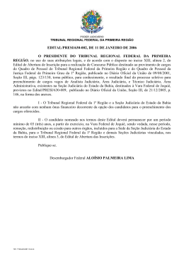 Edital com o Resultado Final - Tribunal Regional Federal da 1ª Região