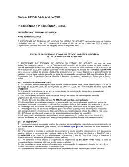 Di&aacute;rio n - Tribunal de Justi&ccedil;a de Sergipe