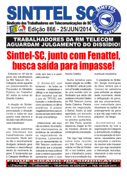 Sinttel-SC, junto com Fenattel, busca saída para impasse!