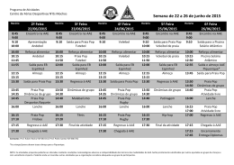 Programa de Atividades do CFDV 2015 N`os Mochos