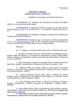 Portaria nº 2883/2013 - Tribunal de Justiça de Minas Gerais