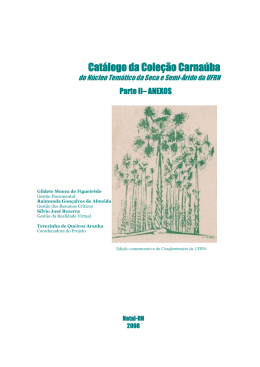 Catálogo da Coleção Carnaúba