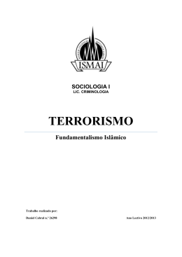 Terrorismo e o Fundamentalismo Islâmico