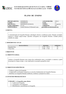 Geografia Humana - Faed