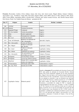 2012 - Informativo XVIII RO PLIC