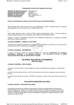 Acordo Coletivo Metal&uacute;rgico Bento Gon&ccedil;alves 2014