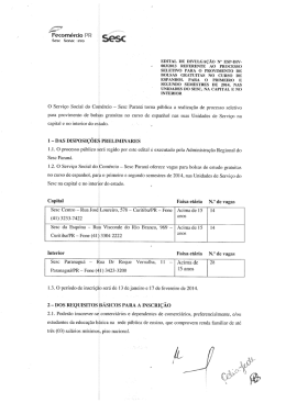 Edital de divulga&ccedil;&atilde;o das vagas gratuitas para o Curso de Espanhol