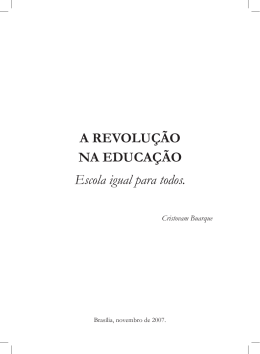 A Revolu&ccedil;&atilde;o na Educa&ccedil;&atilde;o