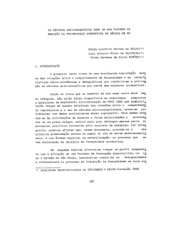 os métodos anticonceptivos como um dos fatores de redução