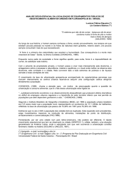 an&aacute;lise s&oacute;cio-espacial da localiza&ccedil;&atilde;o de equipamentos p&uacute;blicos de