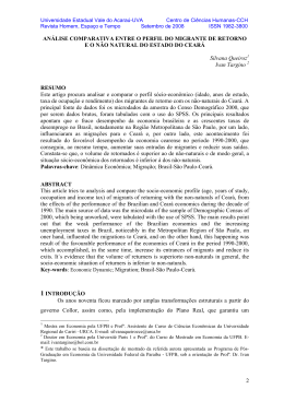 2 AN&Aacute;LISE COMPARATIVA ENTRE O PERFIL DO