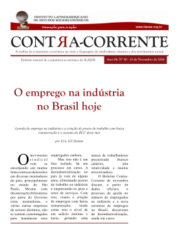 O emprego na indústria no Brasil hoje