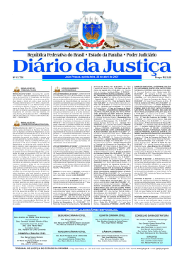 DI&Aacute;RIO DA JUSTI&Ccedil;A 2007 N&ordm; 12.726 Pre&ccedil;o R$ 2,00 Jo&atilde;o Pessoa
