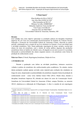 E-Reportagens Ellen Kethleen da Silva COSTA Ana Alice