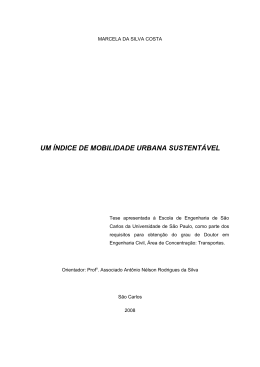 Um Índice de Mobilidade Urbana Sustentável