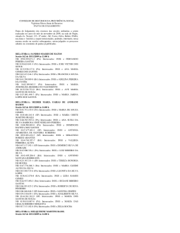 CONSELHO DE RECURSOS DA PREVIDÊNCIA SOCIAL Vigésima