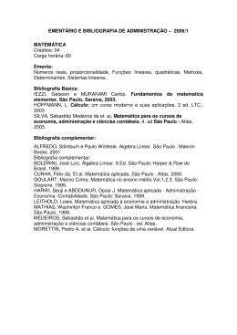 Ementa ADM (ingresso anterior a 2009)