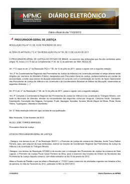 Di&aacute;rio oficial do dia 11/02/2012 PROCURADOR