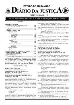 diário da justiça - Portal do Poder Judiciário do Estado do Maranhão