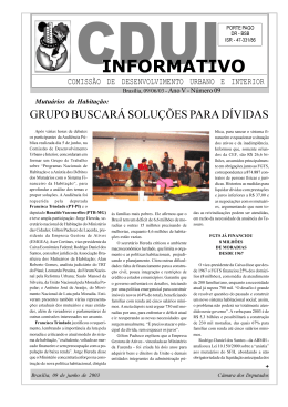 INFORMATIVO - C&acirc;mara dos Deputados