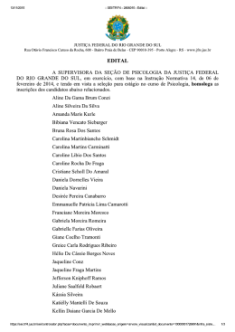 Inscritos - Justi&ccedil;a Federal do Rio Grande do Sul