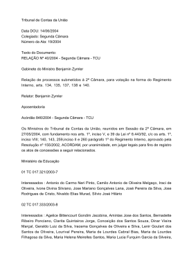 2&ordf; C&acirc;mara - Tribunal de Contas da Uni&atilde;o