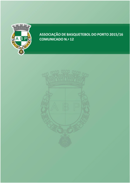 Comunicado Oficial nº 12 - Associação de Basquetebol do Porto