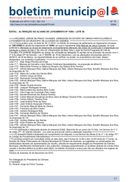 edital - altera&ccedil;&atilde;o ao alvar&aacute; de loteamento n&ordm; 10/84