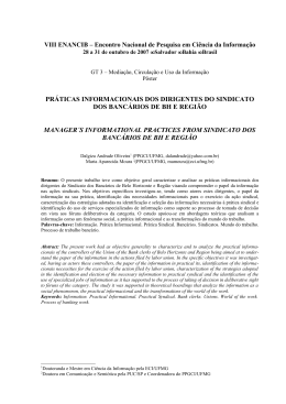 VIII ENANCIB &ndash; Encontro Nacional de Pesquisa em Ci&ecirc;ncia da Info