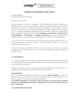 Publicado no DOE de 20.07.2013 &ndash; Se&ccedil;&atilde;o I