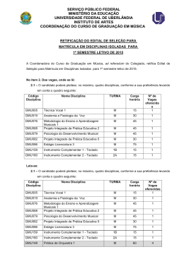 Retificação Edital Aluno Especial 2015/01