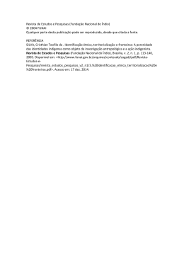 Revista de Estudos e Pesquisas (Funda&ccedil;&atilde;o Nacional do &Iacute;ndio