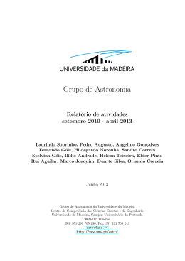 Grupo de Astronomia - Universidade da Madeira