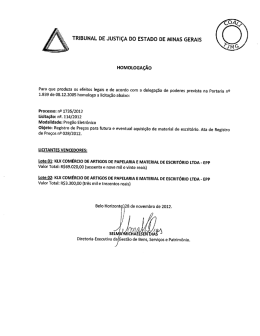 TRIBUNAL DE JUSTIÇA DO ESTADO DE MINAS GERAIS