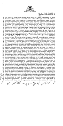 Faça aqui o - Tribunal de Contas do Estado de Sergipe