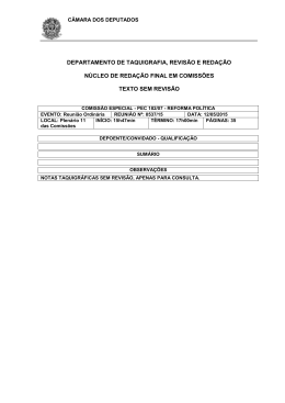 Reuni&atilde;o - C&acirc;mara dos Deputados