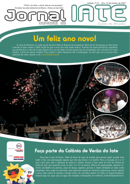 boletin 01 - Iate Clube de Bras&iacute;lia