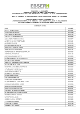 Anexo &Uacute;nico do Edital n&ordm; 05