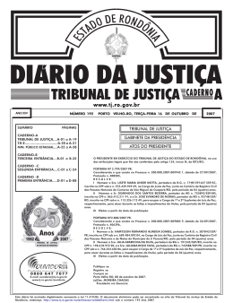 16 - Tribunal de Justi&ccedil;a de Rond&ocirc;nia