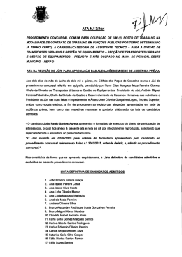 Ata n.º 3 da reunião do Júri para apreciação das alegações em