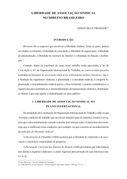 liberdade de associa&ccedil;&atilde;o sindical no direito brasileiro