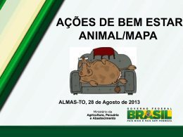 AÇÕES DE BEM ESTAR ANIMAL/MAPA