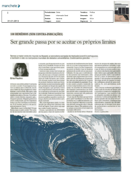 Ser grande passa por se aceitar os pr&oacute;prios limites