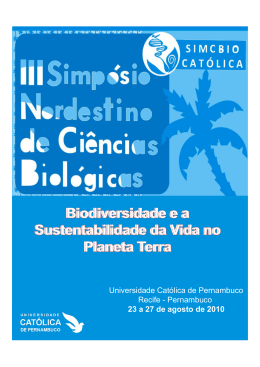 III Simp&oacute;sio Nordestino de Ci&ecirc;ncias Biol&oacute;gicas