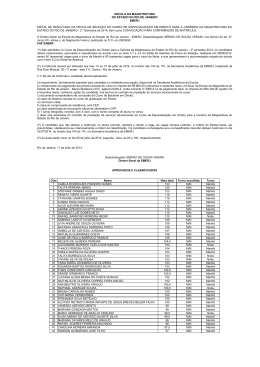 ESCOLA DA MAGISTRATURA DO ESTADO DO RIO DE