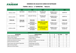 QUADRO DE HOR&Aacute;RIOS - MATUTINO
